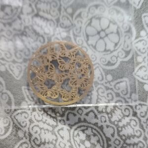 Butterfly Cutout Gold Plate